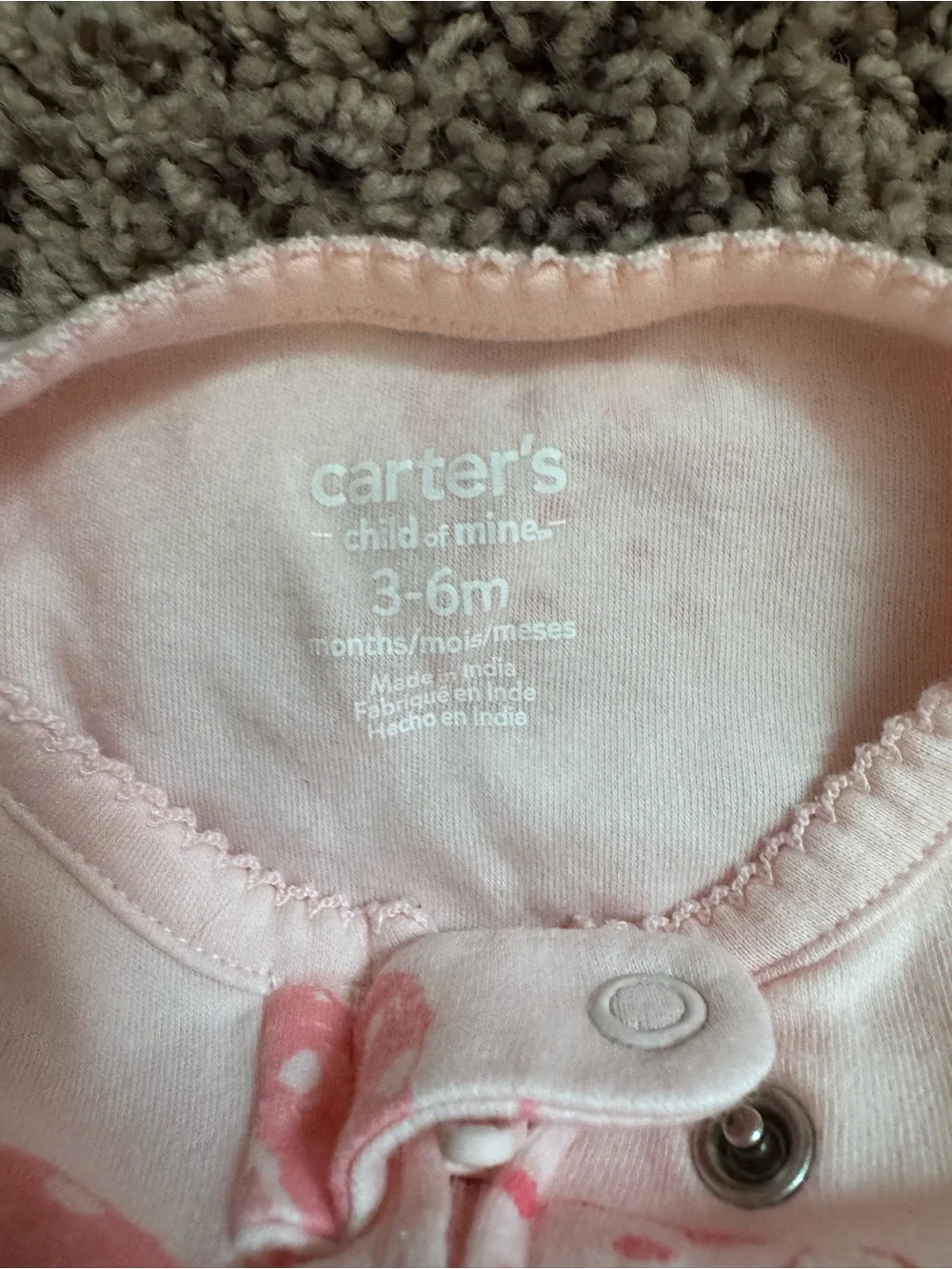 Carter's Pink Ladybug Footed One-Piece